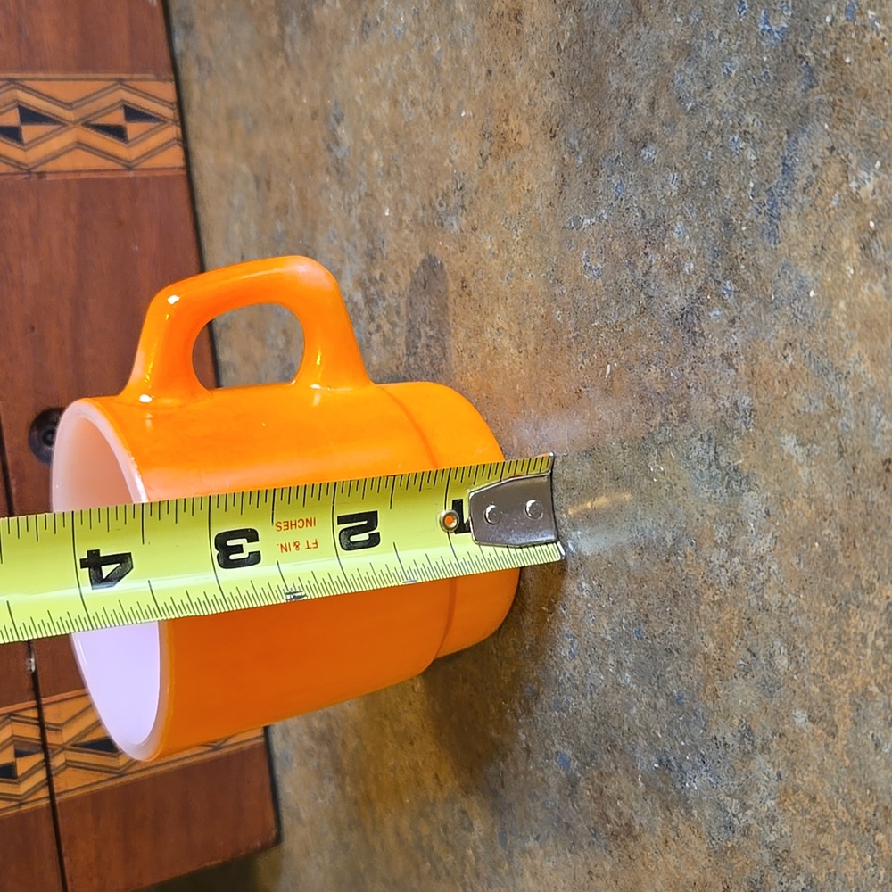 Vintage Fire King Orange Mug - Picture 4 of 5